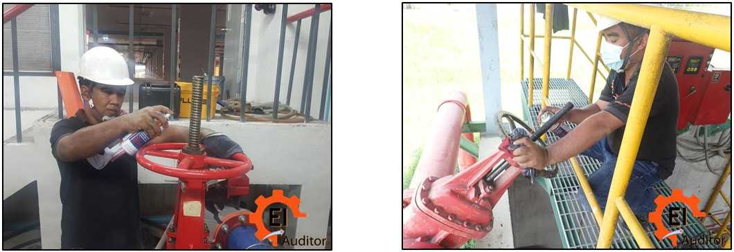 ฉีดสเปรย์หล่อลื่นบริเวณเกลียวของ Stem - OS&Y Gate Valve