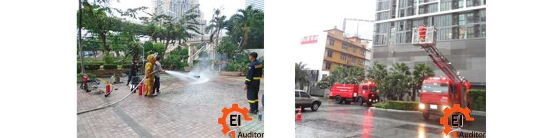 ตรวจสอบแผนการป้องกันและระงับอัคคีภัยในอาคาร